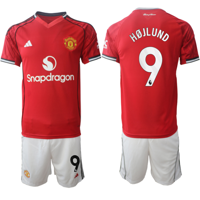 Men 2025-2026 Club Manchester United home Red #9 Soccer Jerseys->customized soccer jersey->Custom Jersey